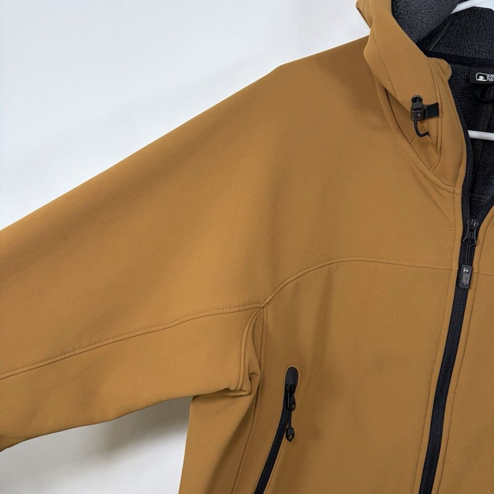Eastern Mountain Sports Full Zip Fleece Lined Hooded Jacket Mens Large Brown - Picture 5 of 15